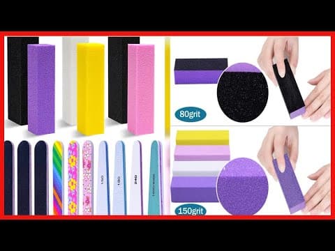 16 Pcs Nail File and Buffers Set, Eleanore's Diary 150/180/240/1000/4000 Grit Professional Nail File