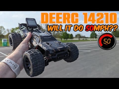 DEERC 14210 Brushless RC Truck Top Speed Runs |  Will it do 50mph??