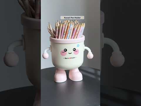 Cutest Pen Pencil Holder For Your Desk 🌷✨🎀#kawaii #cute #mini #desksetup #deskdecor #organizer