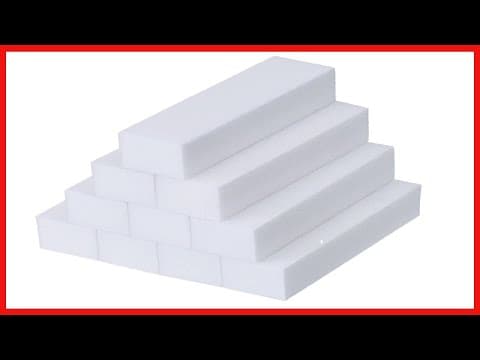Mudder 10 Pack White Buffer Sanding Block Files Grit Manicure Nail Art Tips Tool