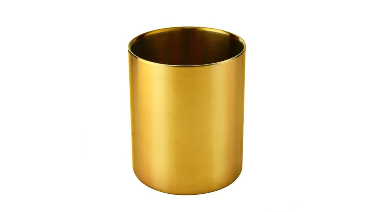 Round Pen Holder Stainless Steel Stationery Office Supplies Desktop Accessory Bracket