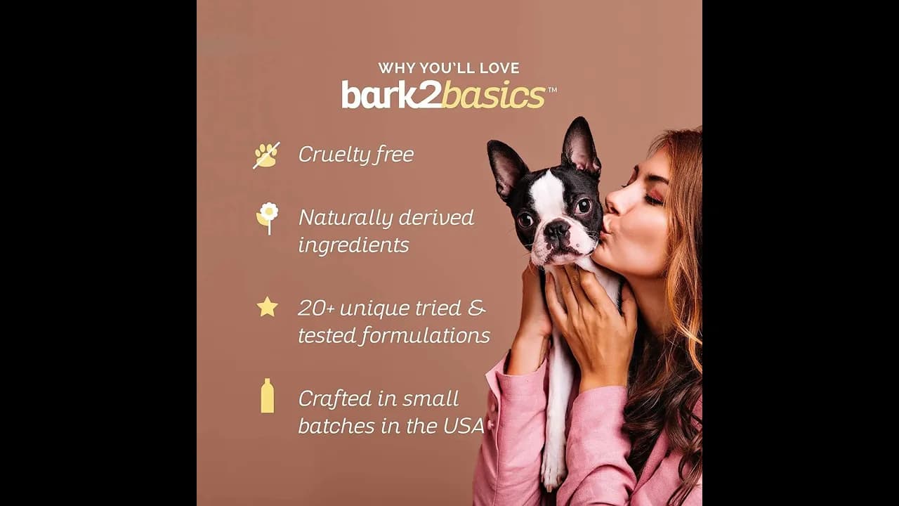 Bark2Basics Face Furst Scrub Dog Shampoo 16 oz, Exfoliates and Gently Cleans Facial Area