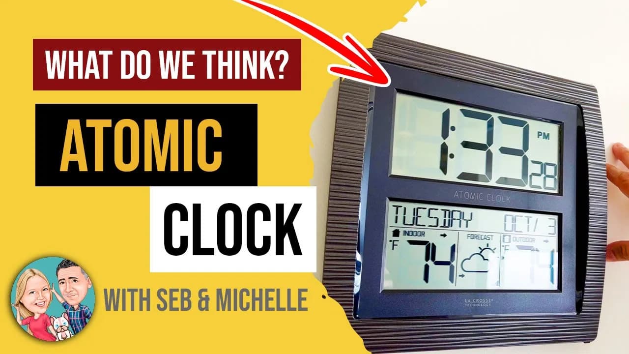 Curved Atomic Digital Clock With Moon Phase And Temperature!