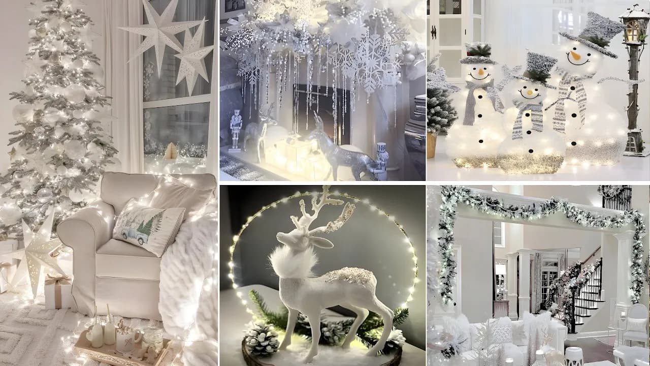 🎄+100 CHRISTMAS DECOR IDEAS 2025 - WHITE CHRISTMAS DECORATIONS IDEAS - CHRISTMAS TRENDS 2025 🎄