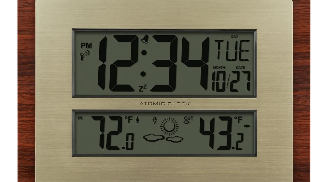 🕧🔋#Battery & Setup-La Crosse Technology-Digital "Atomic" Wall Clock w/Sensor-Model #W86111-#Walmart