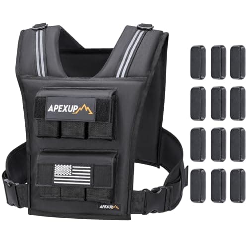 APEXUP Weighted Vest Men, 30 lbs Adjustable Weight Vest for Running