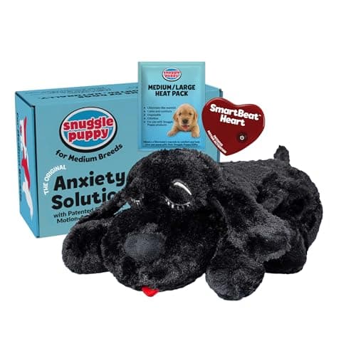 Original Snuggle Puppy Heartbeat Puppy Toy - Heartbeat Puppy for Dogs - Pet Anxiety Relief and Calming Aid - Comfort Dog Toy - Behavioral Training and Sleep Aid Cuddle buddy - Crate Training Essential