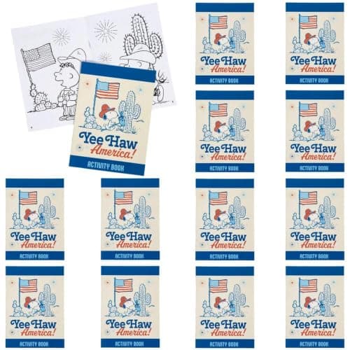 5" x 7" Peanuts Yee Haw America Activity & Coloring Books - 12 Pc.