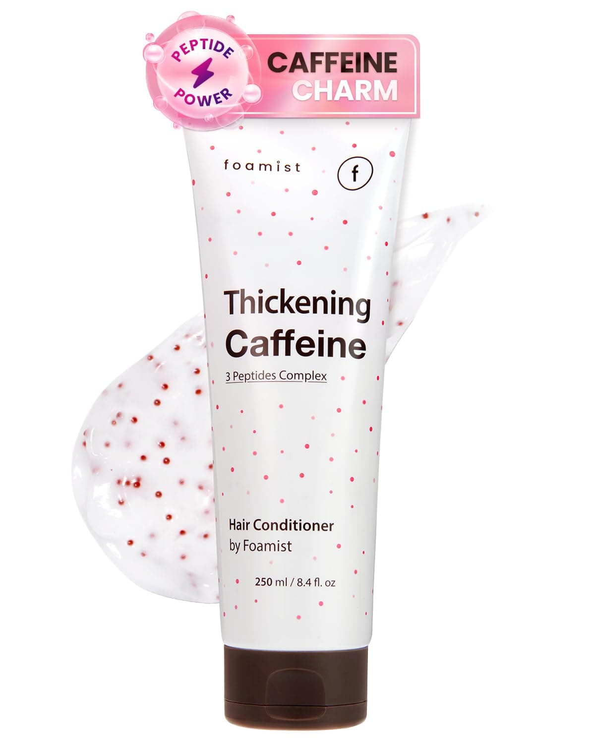 Scalp Rejuvenation with Vegan Thickening Hair Conditioner with Basil mint Infusion, Caffeine Boost, and Caffeine 3 Peptides Complex for hair loss combat, thin hair 250ml / 8.4 fl.oz.