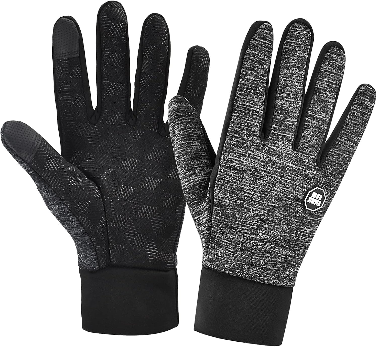 HOOMIL Winter Gloves for Men and Women, Running Gloves, Upgraded Classic Style Touchscreen Anti Slip Heated Glove Outdoor Sports Driving Cycling Windproof Warm Gloves